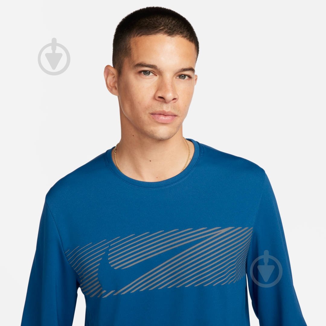 Футболка Nike M NK DF UV MILER TOP LS FLASH FB8552-476 р.XL синий - фото 3