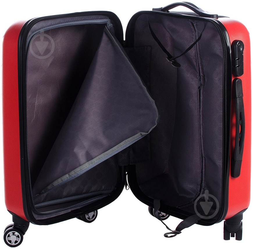 Чемодан Bernard 55 л красный Comfort Alum 24 946835 - фото 4