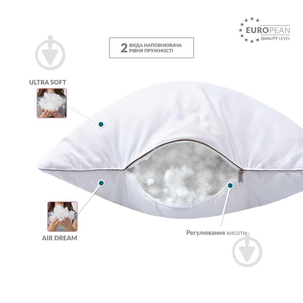 Подушка двухкамерная Classica Soft 2D 50х70 см IDEIA - фото 6