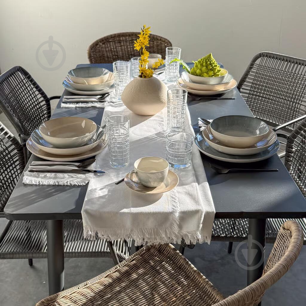 Тарілка для супу Ambition Aqua 23 см синьо-сіра - фото 4