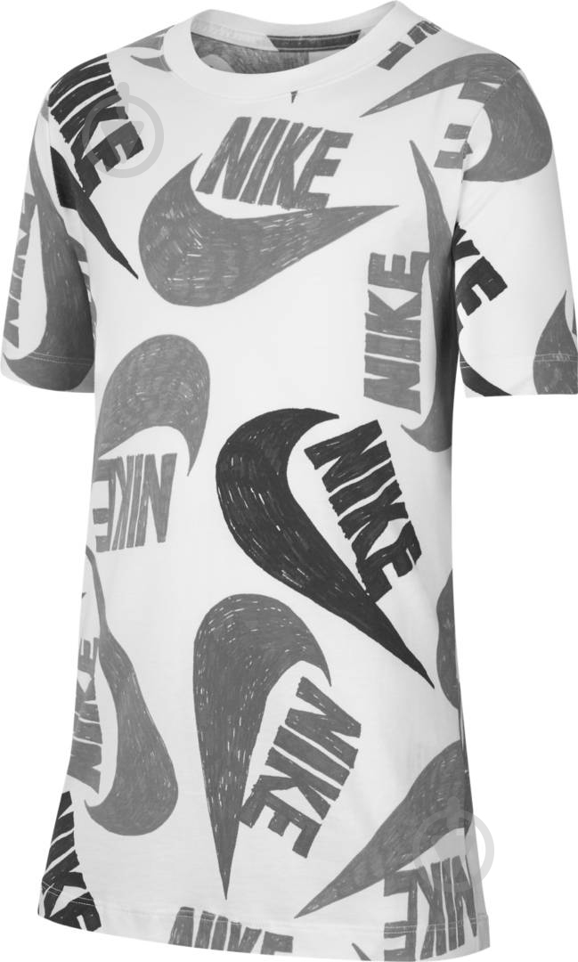 Футболка Nike B NSW TEE FW MARKER MASH CV2149-100 р.XS белый - фото 1 Футболка Nike B NSW TEE FW MARKER MASH CV2149-100 р.XS белый - фото 1