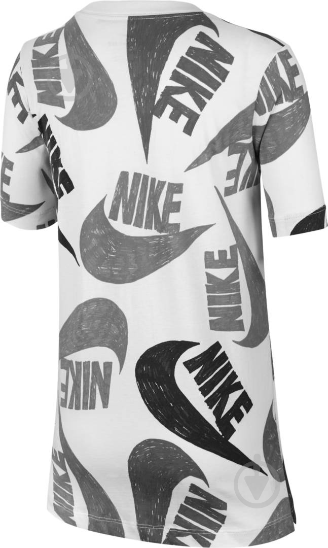 Футболка Nike B NSW TEE FW MARKER MASH CV2149-100 р.XS белый - фото 2 Футболка Nike B NSW TEE FW MARKER MASH CV2149-100 р.XS белый - фото 2