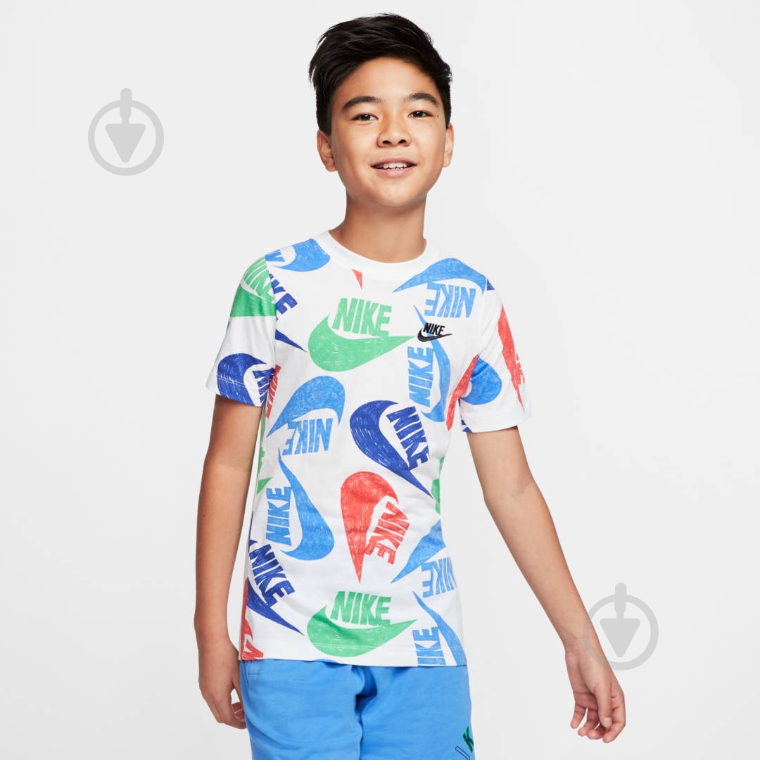 Футболка Nike B NSW TEE FW MARKER MASH CV2149-101 р.M білий - фото 2