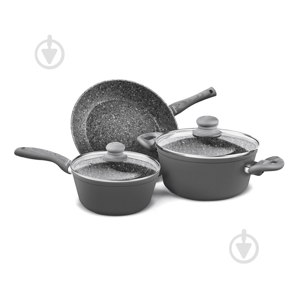 Набір посуду Lamart Flint 5 предметів LT1177 - фото 4 Набір посуду Lamart Flint 5 предметів LT1177 - фото 4