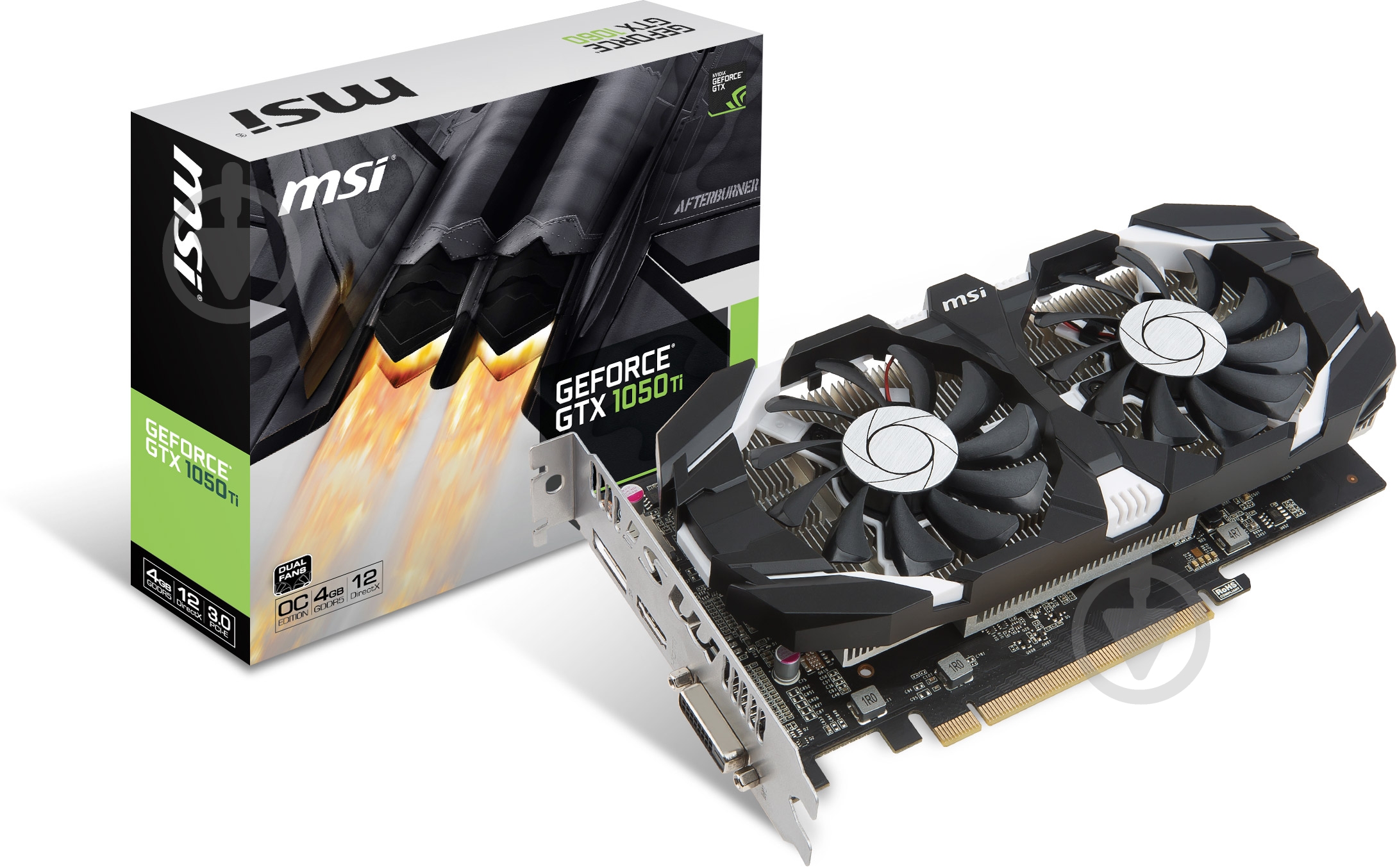 ᐉ Відеокарта MSI GeForce GTX 1050 Ti OC 4GB GDDR5 128bit