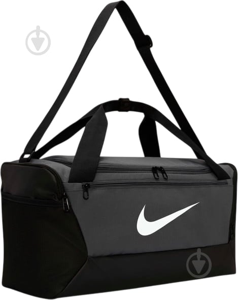 Спортивная сумка Nike Brasilia DM3976-026 серый с черным - фото 1