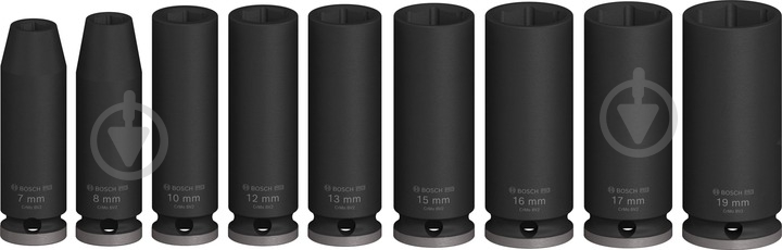 Набор головок 3/8" 63 мм Bosch PRO Deep 9 шт. 2608003037 - фото 2 Набор головок 3/8" 63 мм Bosch PRO Deep 9 шт. 2608003037 - фото 2