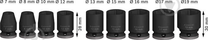 Набор головок 3/8" 30 мм Bosch PRO Standart 9 шт. 2608003036 - фото 3 Набор головок 3/8" 30 мм Bosch PRO Standart 9 шт. 2608003036 - фото 3