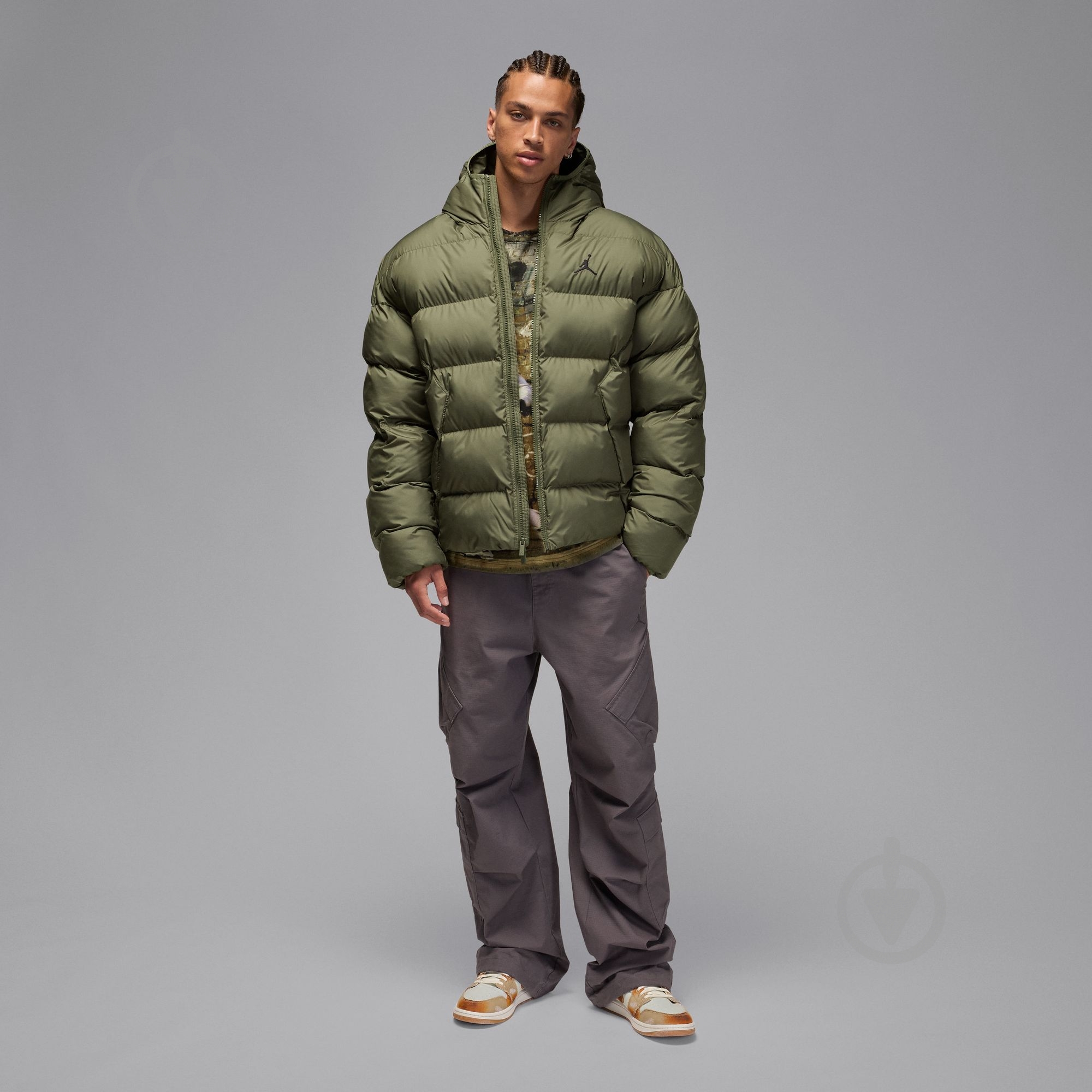Куртка чоловіча зимова Jordan Brooklyn Therma-FIT Puffer Jacket HV0532-222 р.M хакі - фото 9