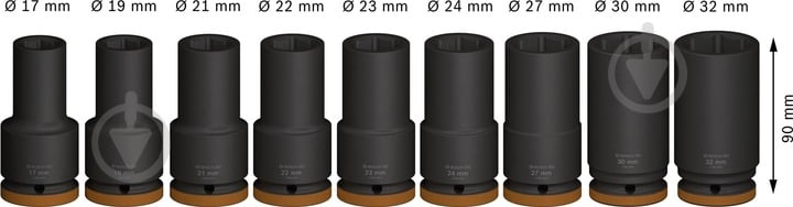 Набор головок ¾" Bosch PRO Deep 9 шт. 2608003042 - фото 3 Набор головок ¾" Bosch PRO Deep 9 шт. 2608003042 - фото 3