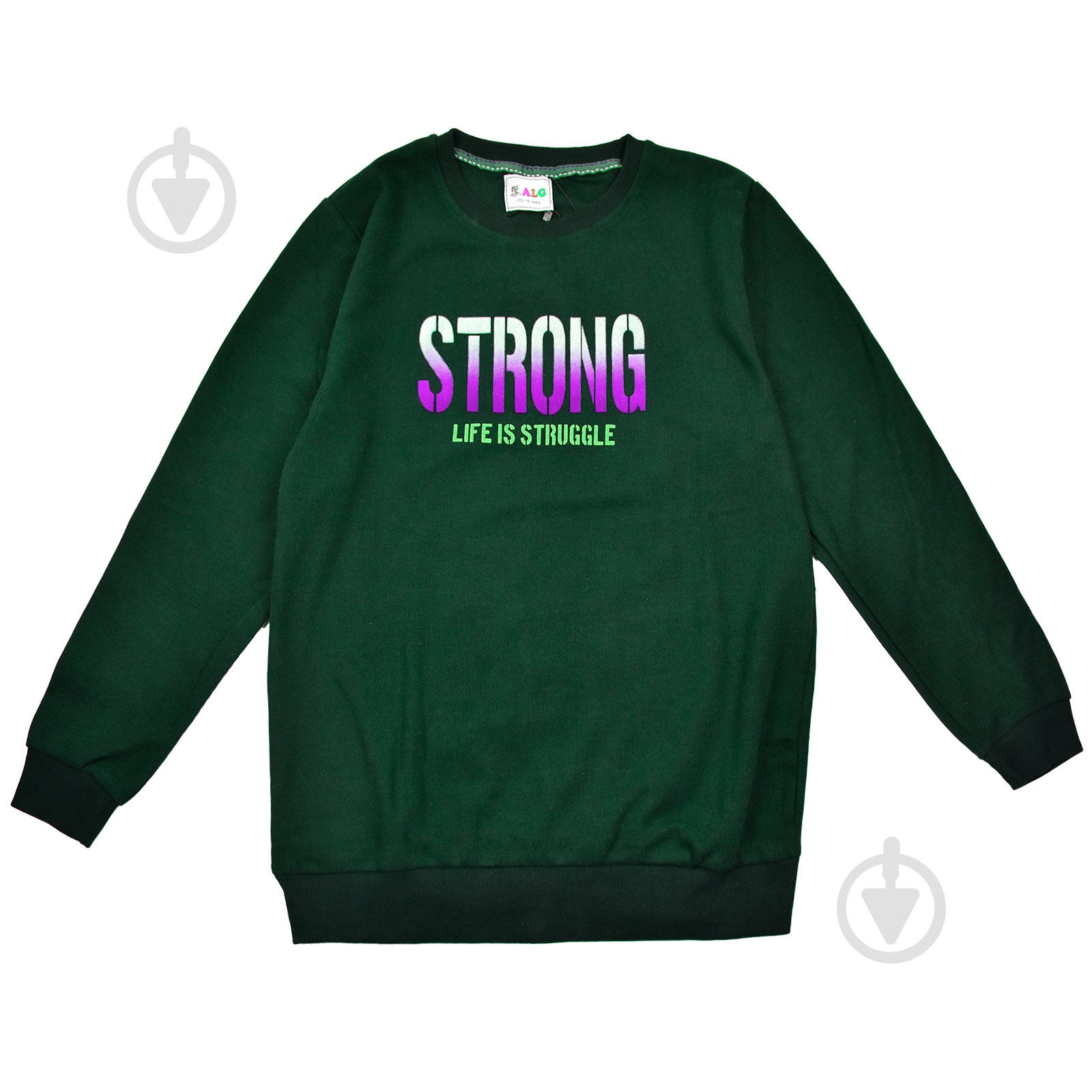 Свитшот унисекс ALG 48575 р.170 зеленый - фото 1