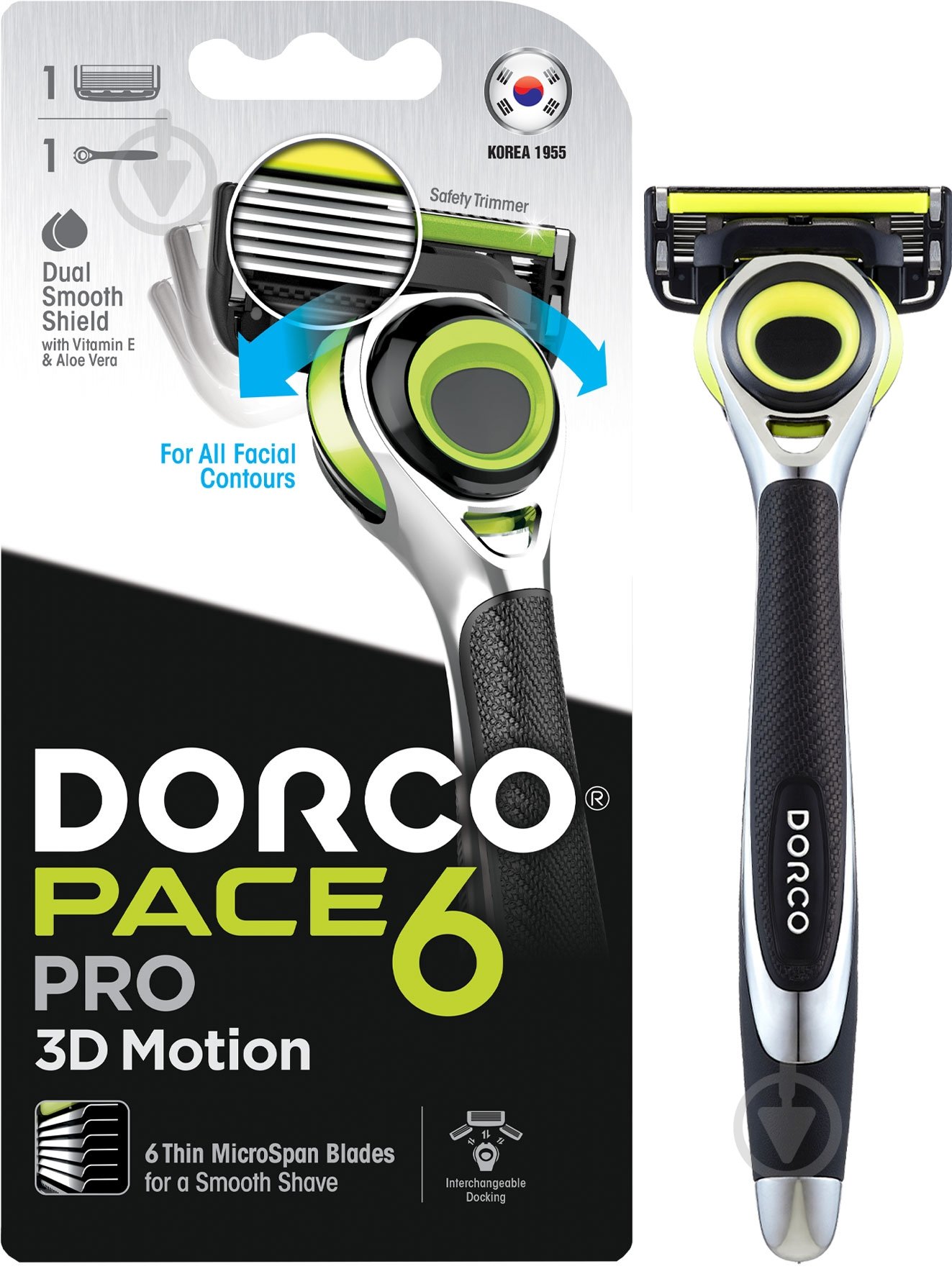 Бритва DORCO PACE6 PRO 3D Motion 1 шт. - фото 1