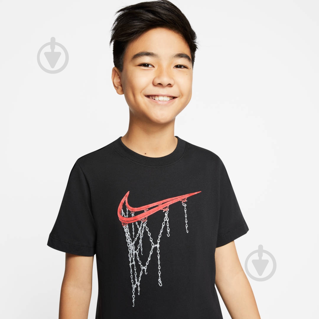 Футболка Nike B NSW TEE SWOOSH RIM CV2165-010 р.L черный - фото 6
