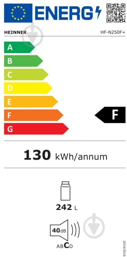 Холодильник Heinner HF-N250F+ - фото 3