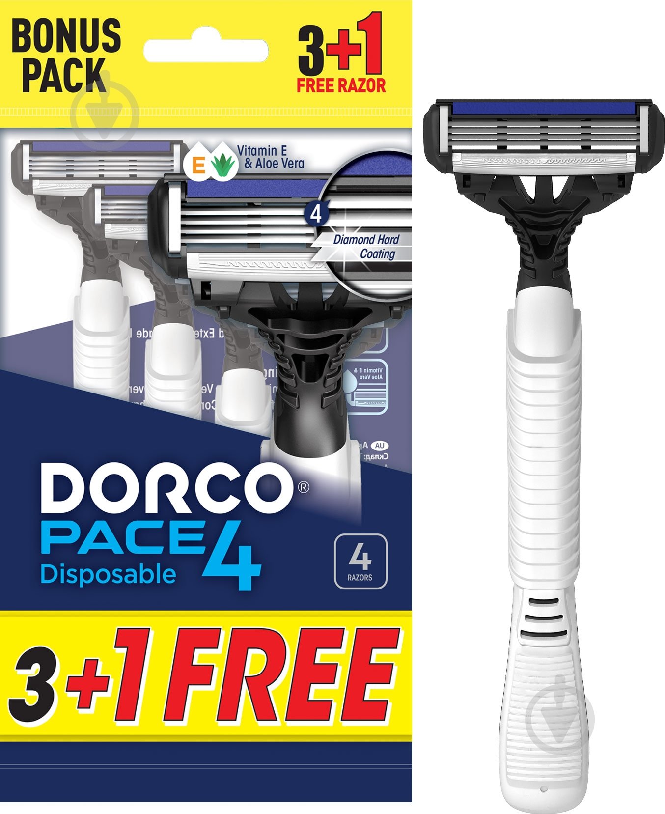 Одноразовая бритва DORCO PACE4 4 шт. - фото 1