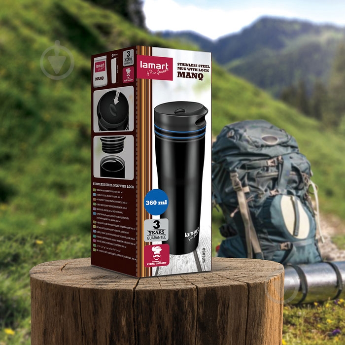 Термочашка Lamart Manq 360 мл LT4050 - фото 4