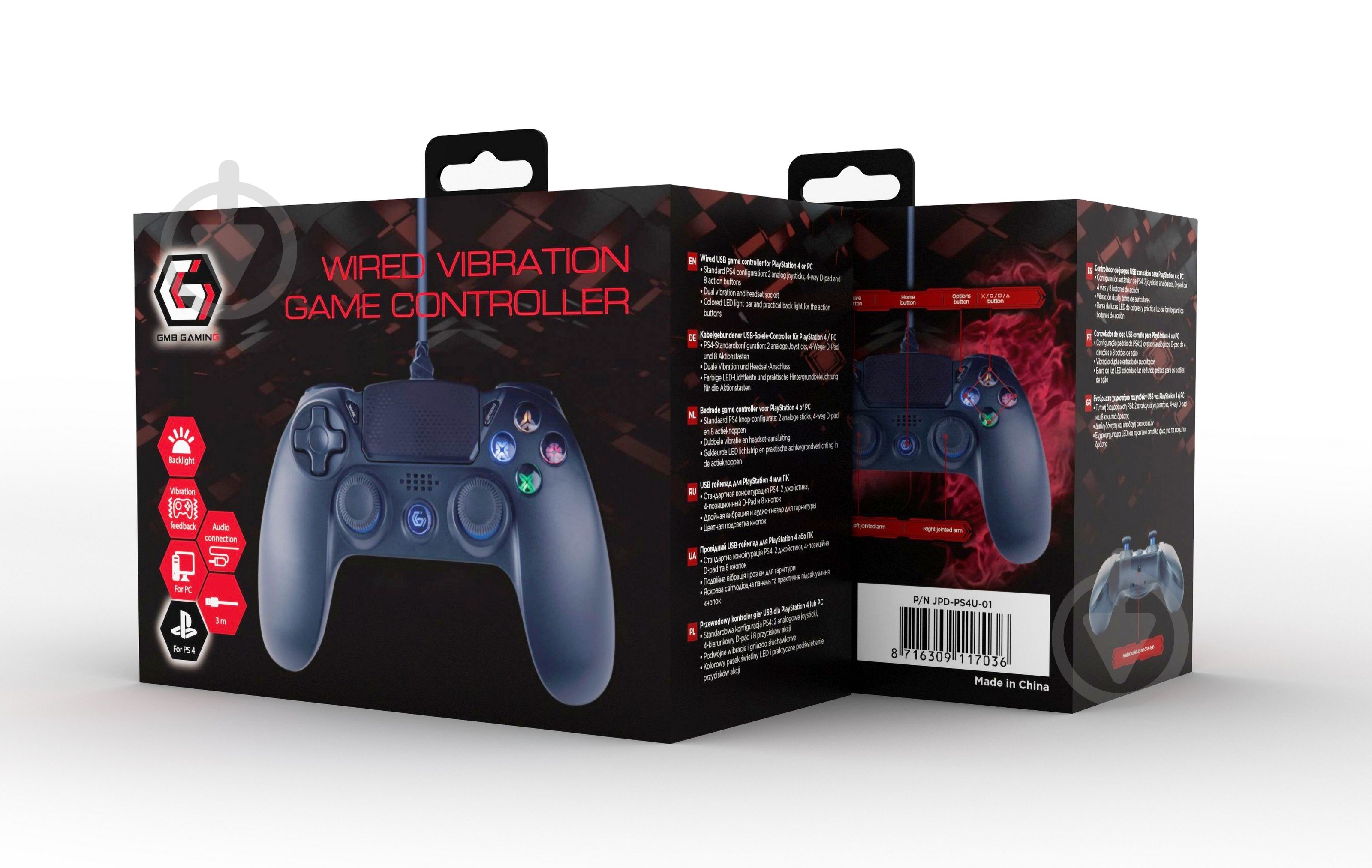 Геймпад Gembird JPD-PS4U-01 для PS4/PC - фото 3