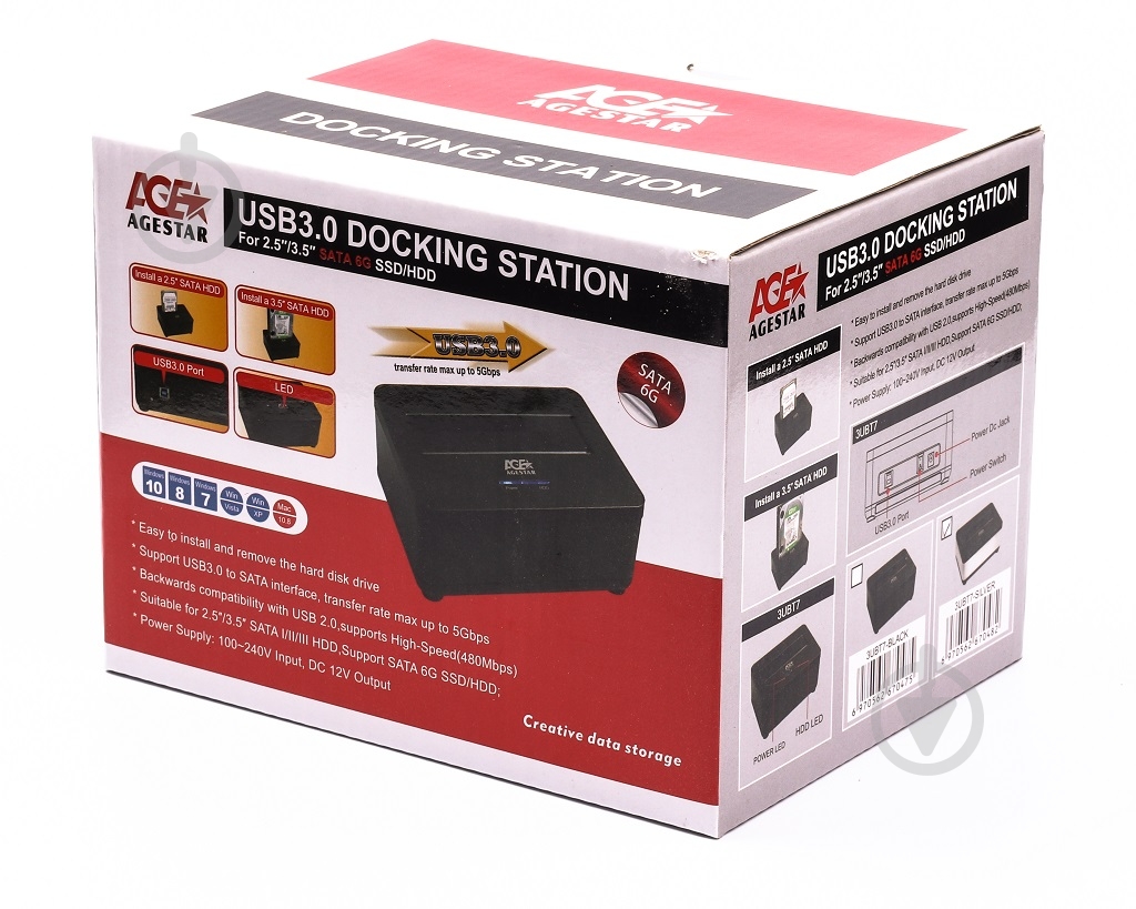 Док-станция Agestar USB3.0 3UBT7 (Silver) - фото 4
