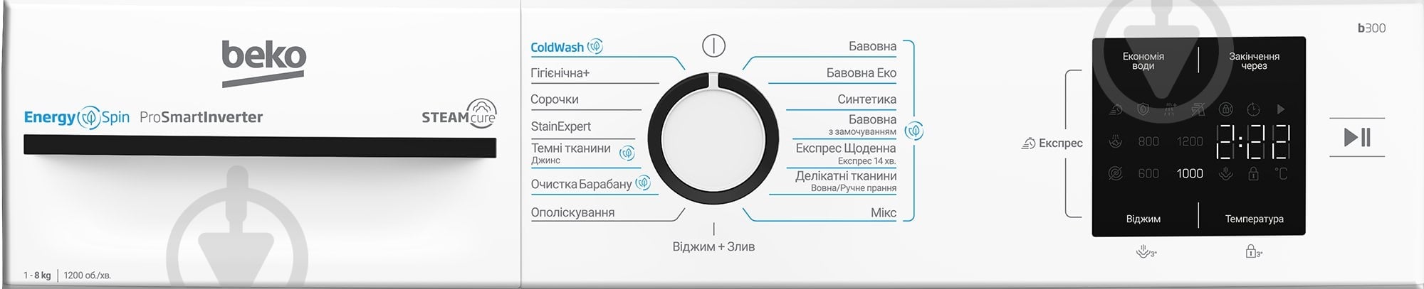 Пральна машина Beko BM3WFU38215WB - фото 8