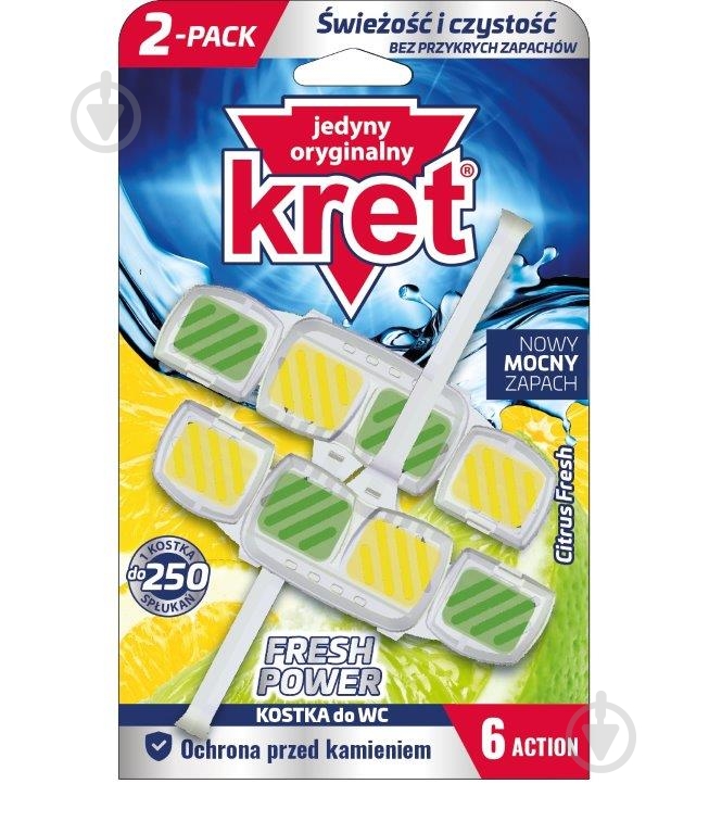 Туалетный блок Kret Citrus Fresh 2х40 г - фото 1 Туалетный блок Kret Citrus Fresh 2х40 г - фото 1