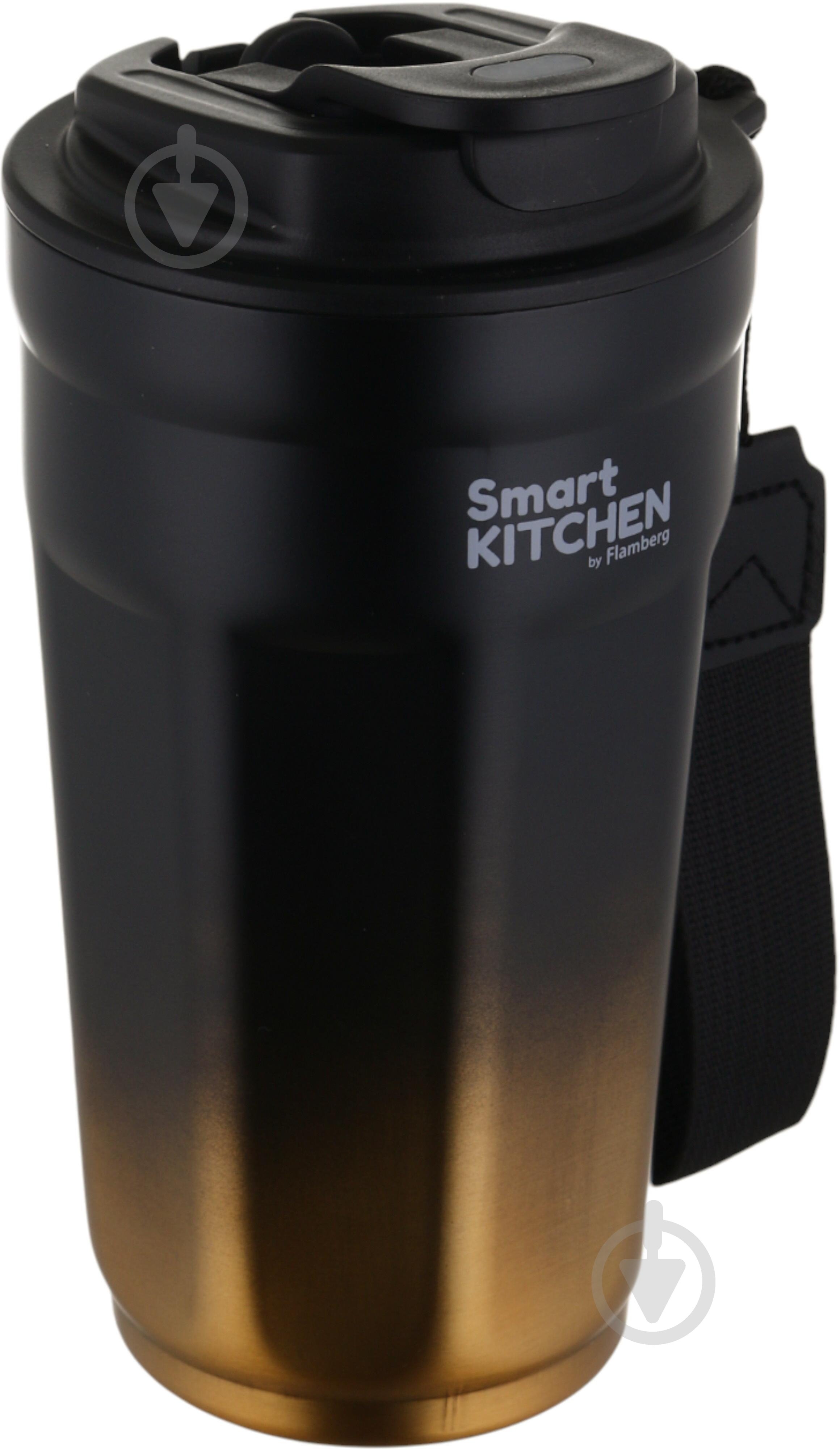 Термочашка Flamberg Terra 450 мл чорний/коричневий - фото 2 Термочашка Flamberg Terra 450 мл чорний/коричневий - фото 2