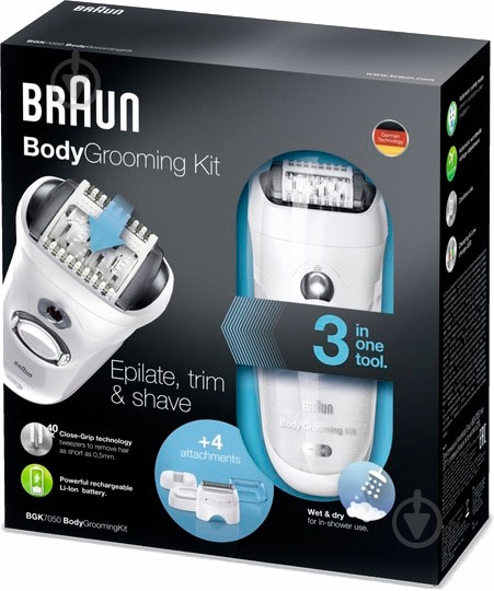 Триммер Braun BodyGroomKit BGK 7050 - фото 3 Триммер Braun BodyGroomKit BGK 7050 - фото 3