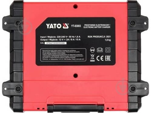 Зарядное устройство автономное YATO 15 А (YT-83003) - фото 4
