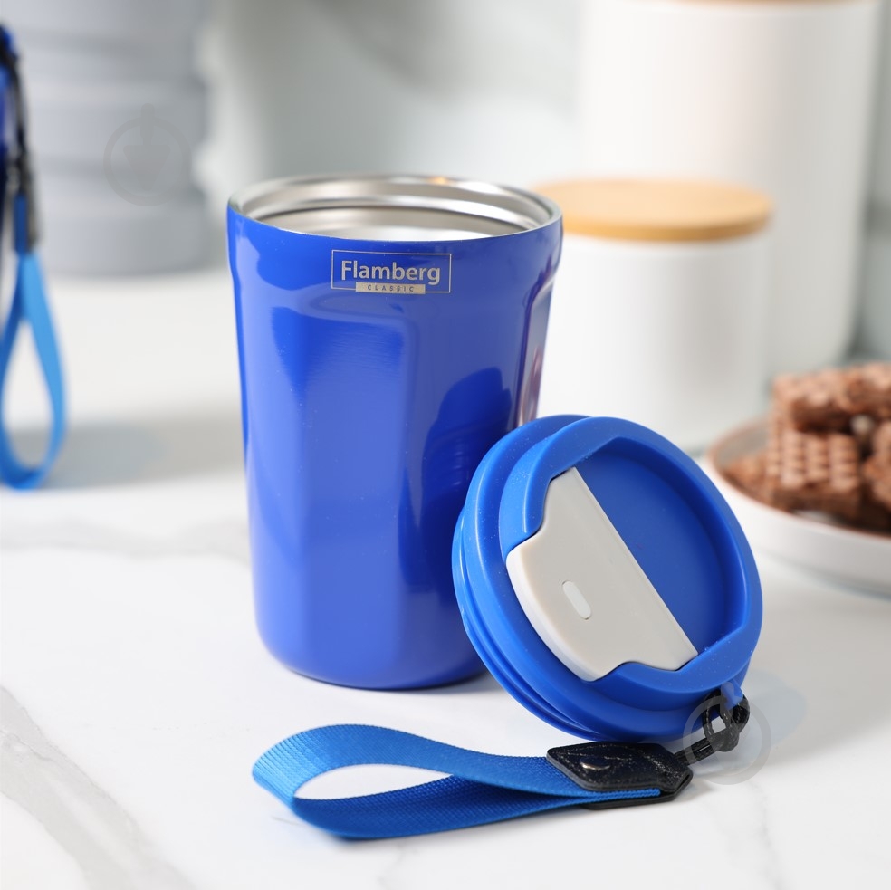 Термочашка Flamberg Mahoney 400 мл синий - фото 13