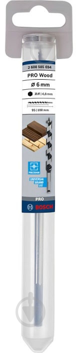 Сверло по дереву Bosch 6x95x160 мм 1 шт. 2608585694 - фото 2 Сверло по дереву Bosch 6x95x160 мм 1 шт. 2608585694 - фото 2