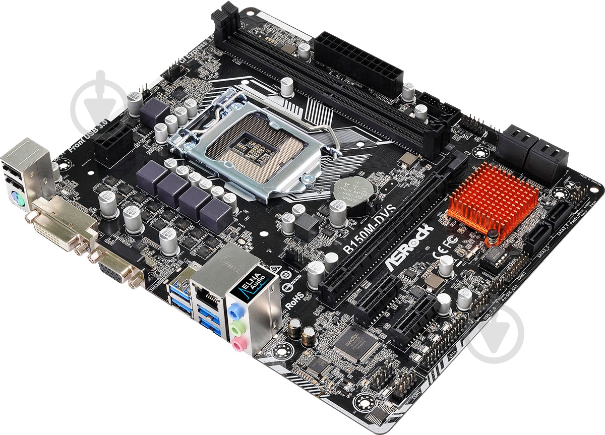 Материнская плата ASRock B150M-DVS_R2.0 (Socket 1151, Intel B150, mirco ATX) - фото 3 Материнская плата ASRock B150M-DVS_R2.0 (Socket 1151, Intel B150, mirco ATX) - фото 3