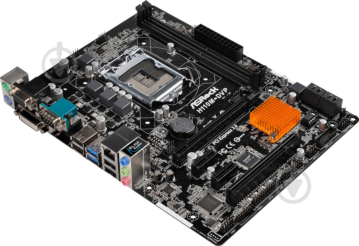 Материнская плата ASRock H110M-DVP (Socket 1151, Intel H110, mirco ATX) - фото 3 Материнская плата ASRock H110M-DVP (Socket 1151, Intel H110, mirco ATX) - фото 3
