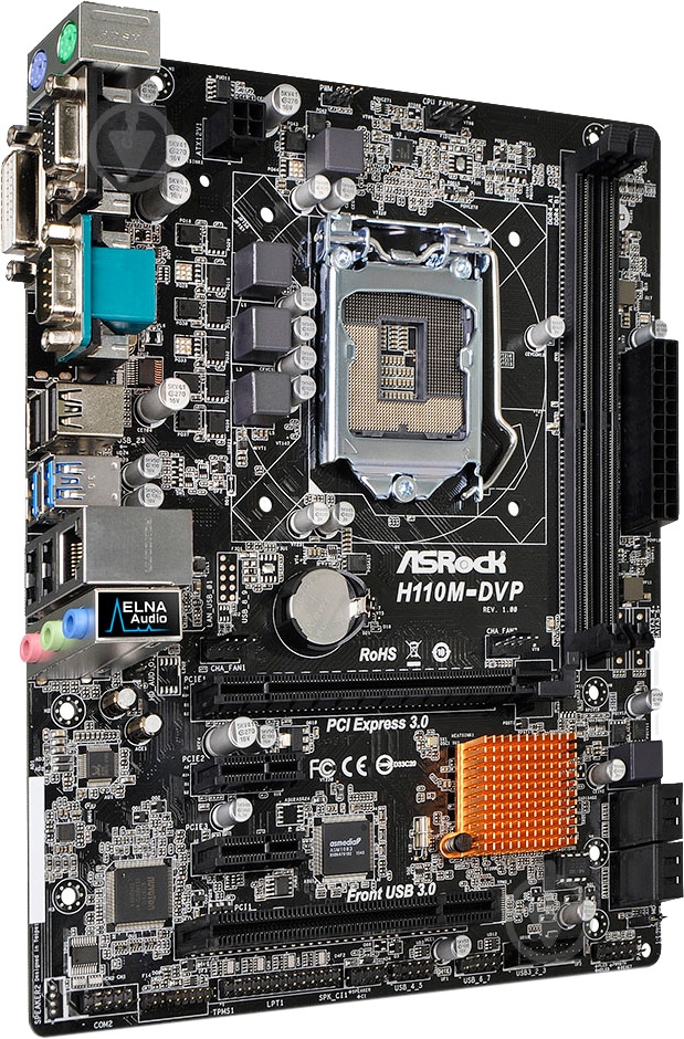 Материнская плата ASRock H110M-DVP (Socket 1151, Intel H110, mirco ATX) - фото 2 Материнская плата ASRock H110M-DVP (Socket 1151, Intel H110, mirco ATX) - фото 2