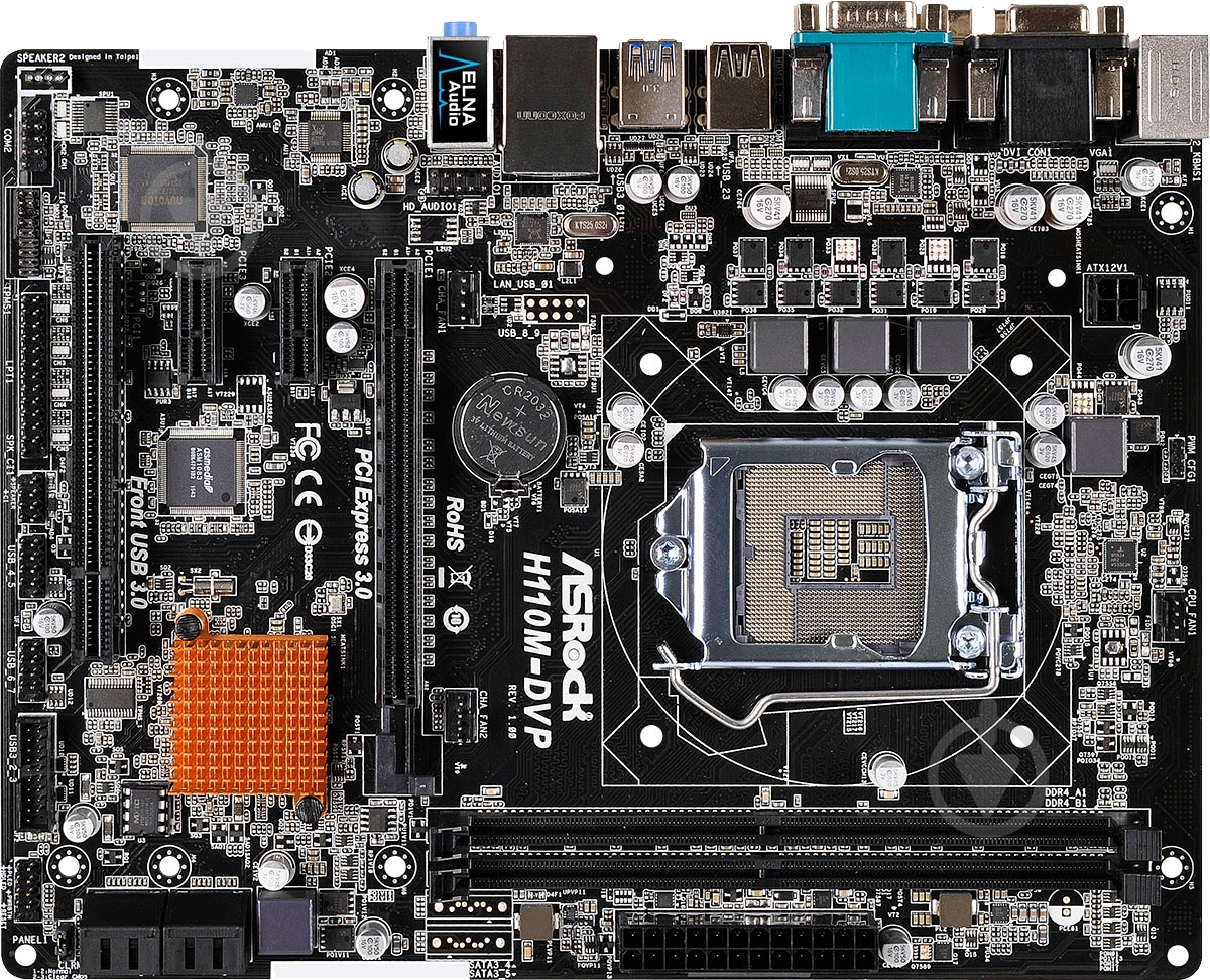 Материнская плата ASRock H110M-DVP (Socket 1151, Intel H110, mirco ATX) - фото 1 Материнская плата ASRock H110M-DVP (Socket 1151, Intel H110, mirco ATX) - фото 1