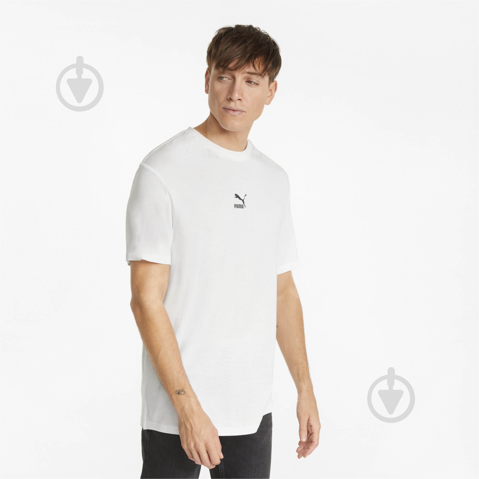 Футболка Puma Classics Relaxed Splitside Tee 53357302 р.S білий - фото 1