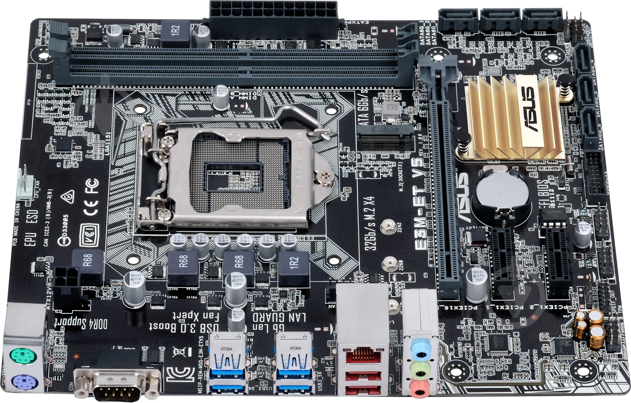 Материнская плата Asus E3M-ET_V5 (Socket 1151, Intel C232, mirco ATX) - фото 2 Материнская плата Asus E3M-ET_V5 (Socket 1151, Intel C232, mirco ATX) - фото 2