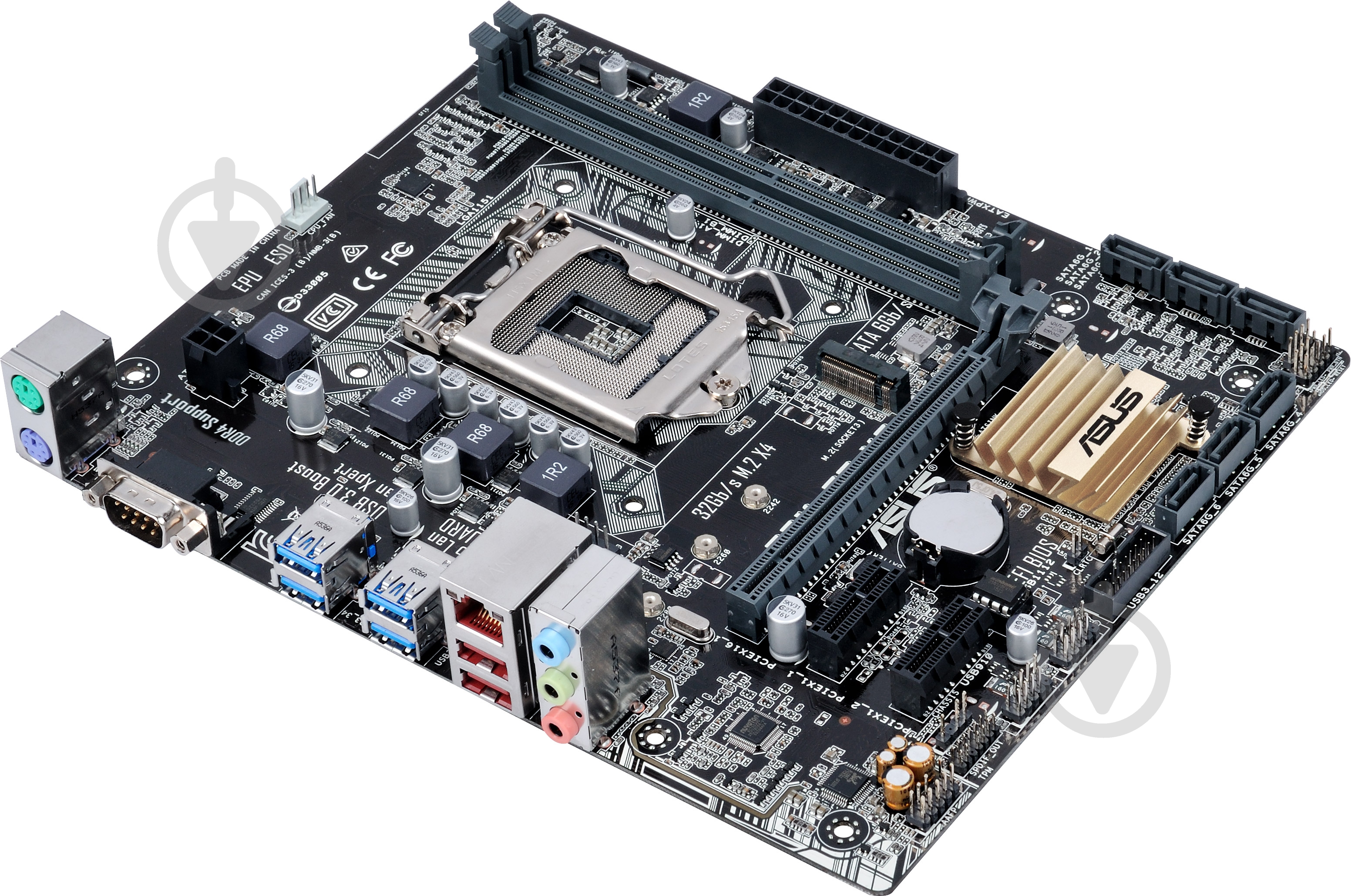 Материнская плата Asus E3M-ET_V5 (Socket 1151, Intel C232, mirco ATX) - фото 3 Материнская плата Asus E3M-ET_V5 (Socket 1151, Intel C232, mirco ATX) - фото 3