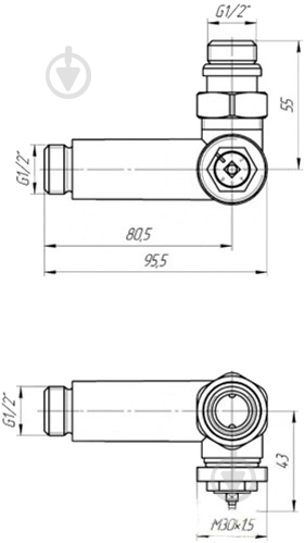 Комплект термостатический Mario угловой - фото 2