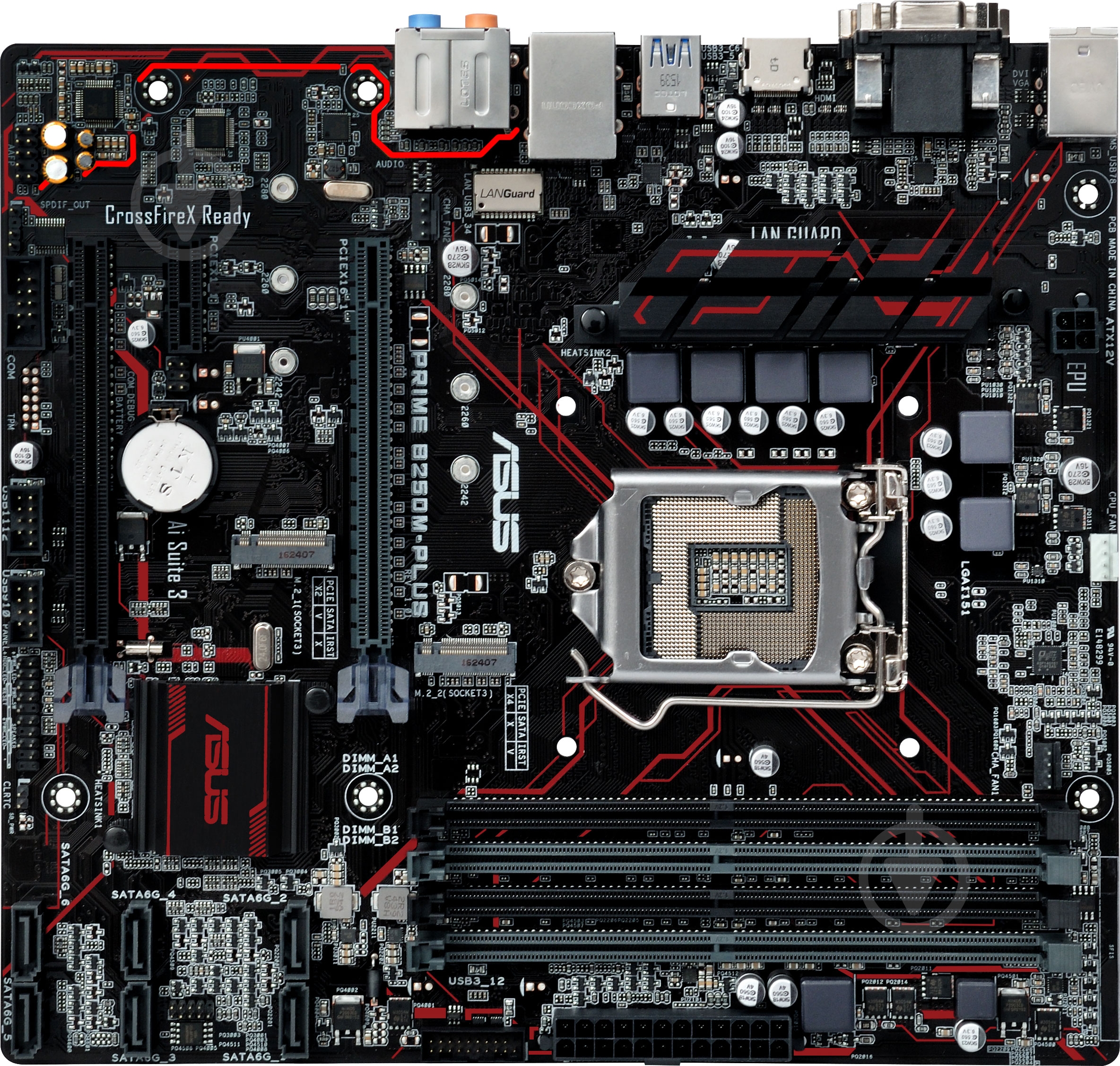 Материнська плата Asus PRIME_B250M-PLUS (Socket 1151, Intel B250, mirco ATX) - фото 1