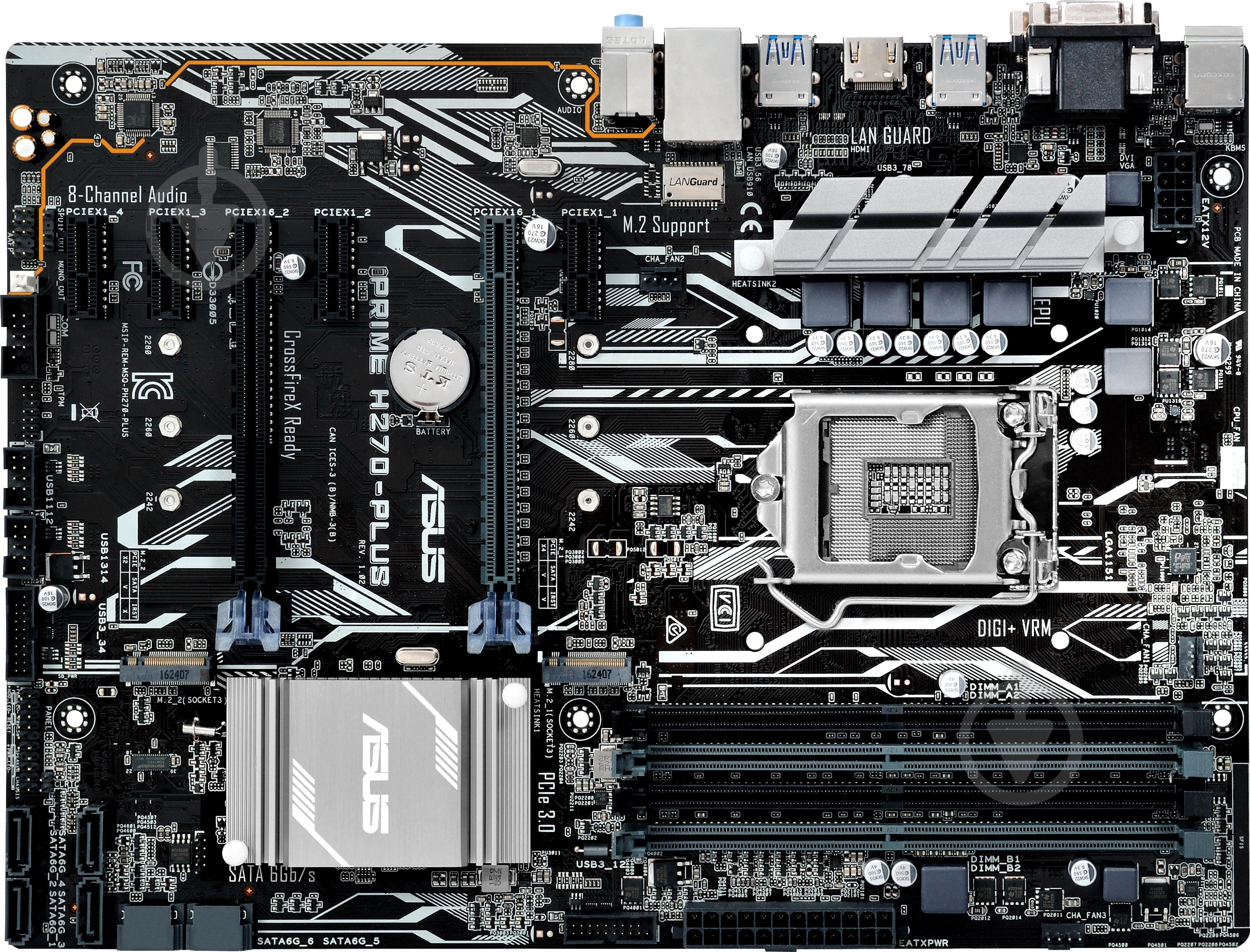 Материнська плата Asus PRIME H270-PLUS (Socket 1151, Intel H270, ATX) - фото 1