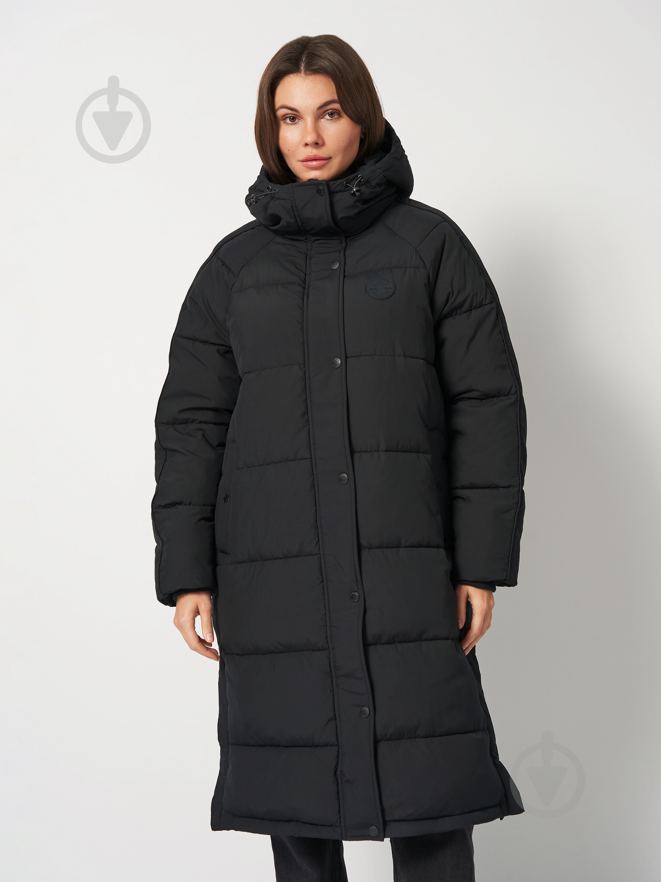 Куртка Converse QUILTED STADIUM PUFFER JACKET CVW5J004-BLK р.XS - фото 1