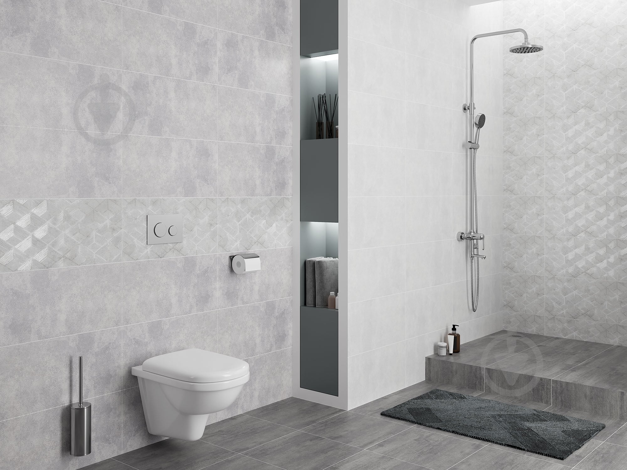 Плитка Cersanit Clody light grey 29,7x60 см - фото 6