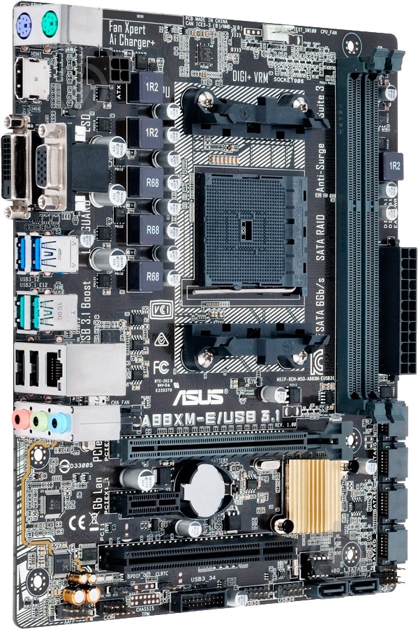 Материнская плата Asus A88XM-E/USB_3.1 (Socket FM2+, AMD A88X, mirco ATX) - фото 2
