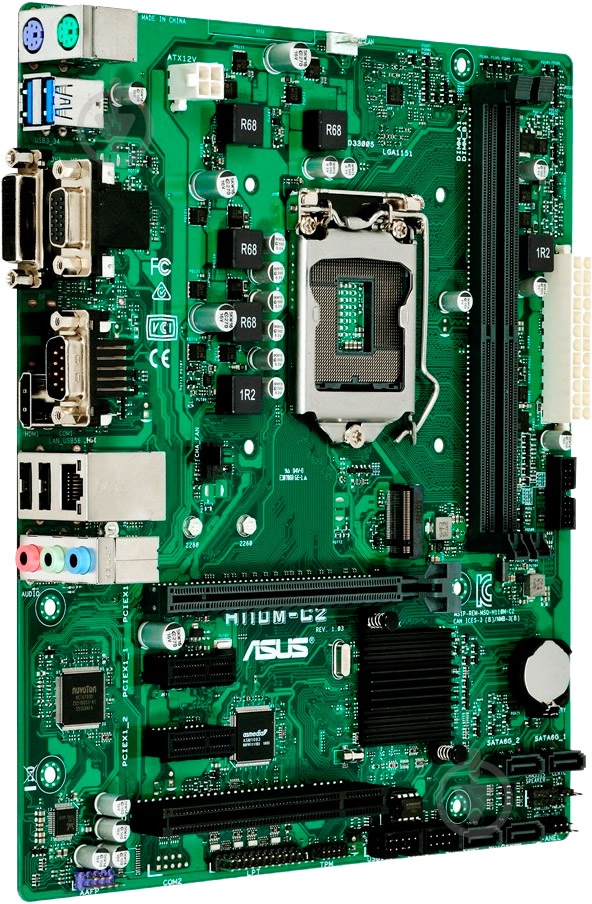Материнская плата Asus H110M-C2/C/SI/Bulk (Socket 1151, Intel H110, mirco ATX) - фото 2