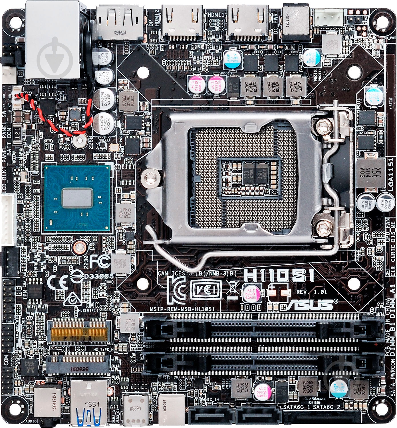 Материнская плата Asus H110S1 (Socket 1151, Intel H110, mini STX) - фото 1 Материнская плата Asus H110S1 (Socket 1151, Intel H110, mini STX) - фото 1