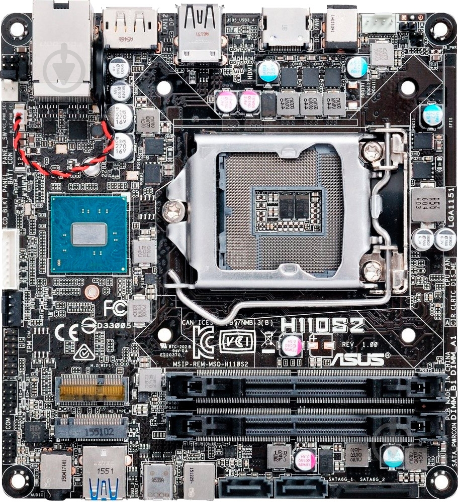 Материнская плата Asus H110S2 (Socket 1151, Intel H110, mini STX) - фото 1