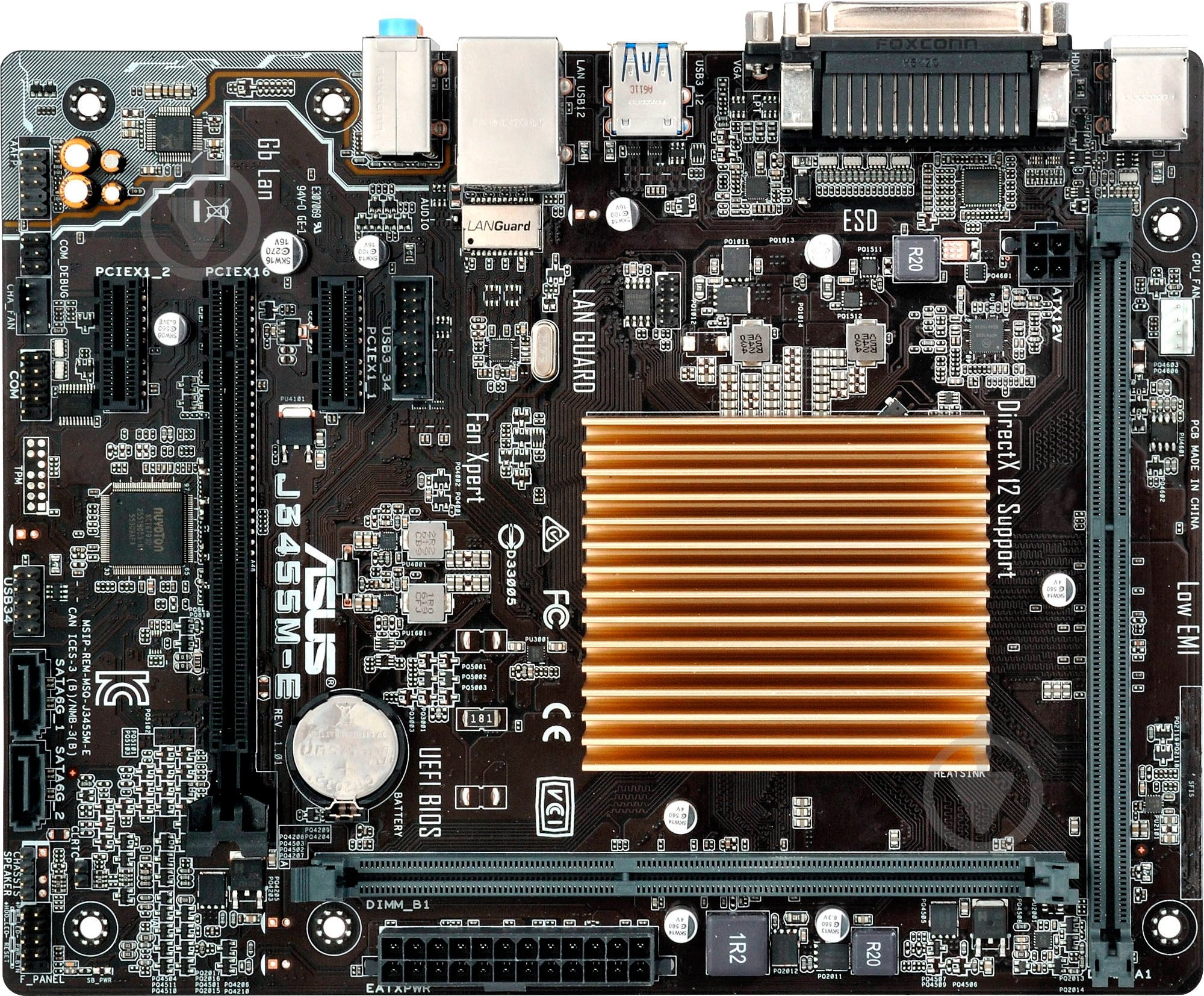 Материнская плата Asus J3455M-E (Integrated CPU, SoC, mirco ATX) - фото 1