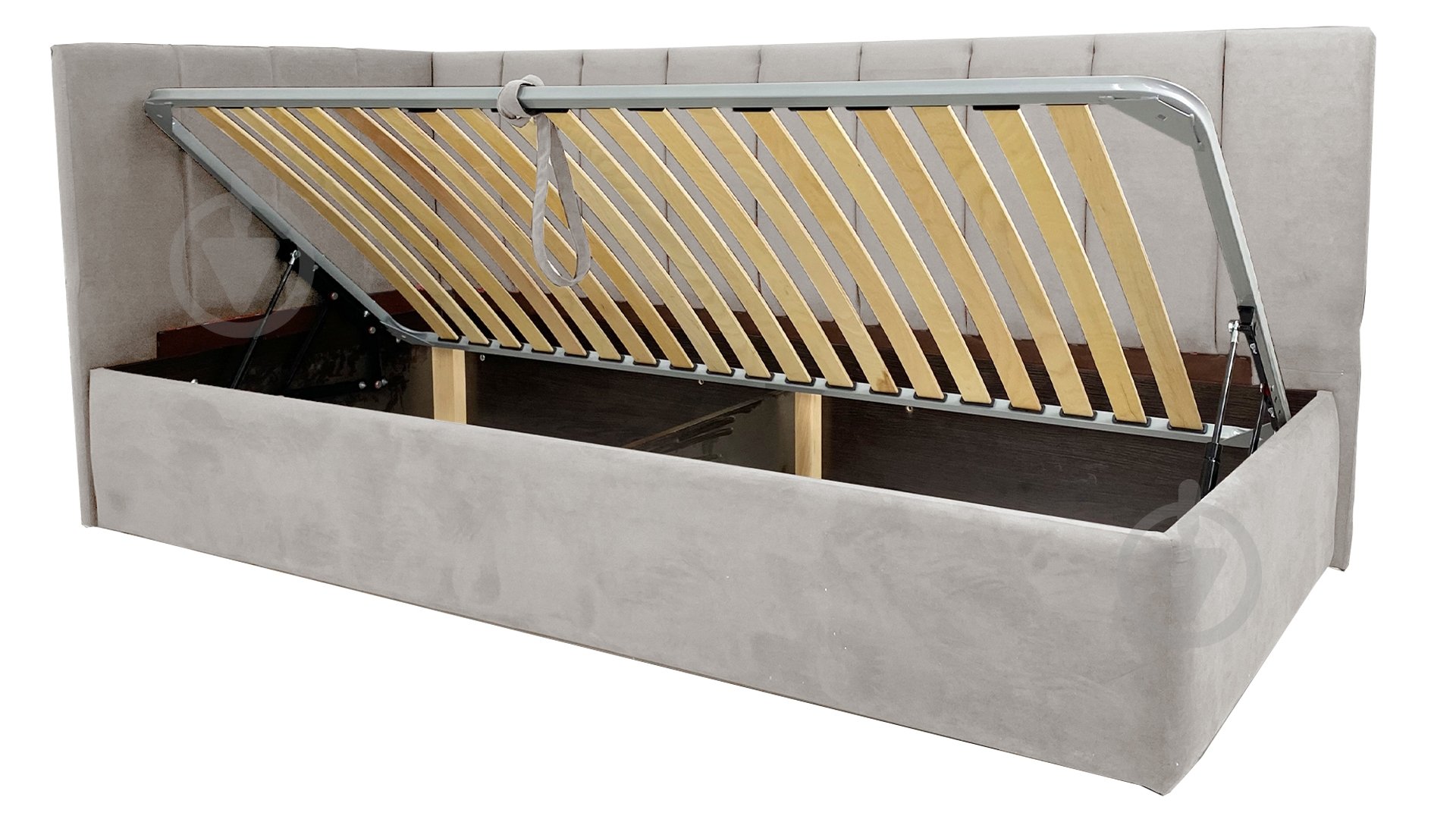 Диван прямой Кедр Виктория L светло-серый 2140x1040x930 мм - фото 3