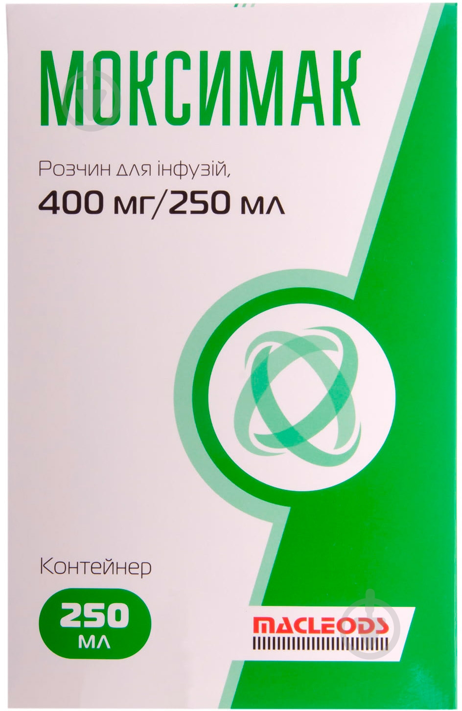 Моксимак д/інф. 250 мл у конт. раствор 400 мг/250 мл - фото 1