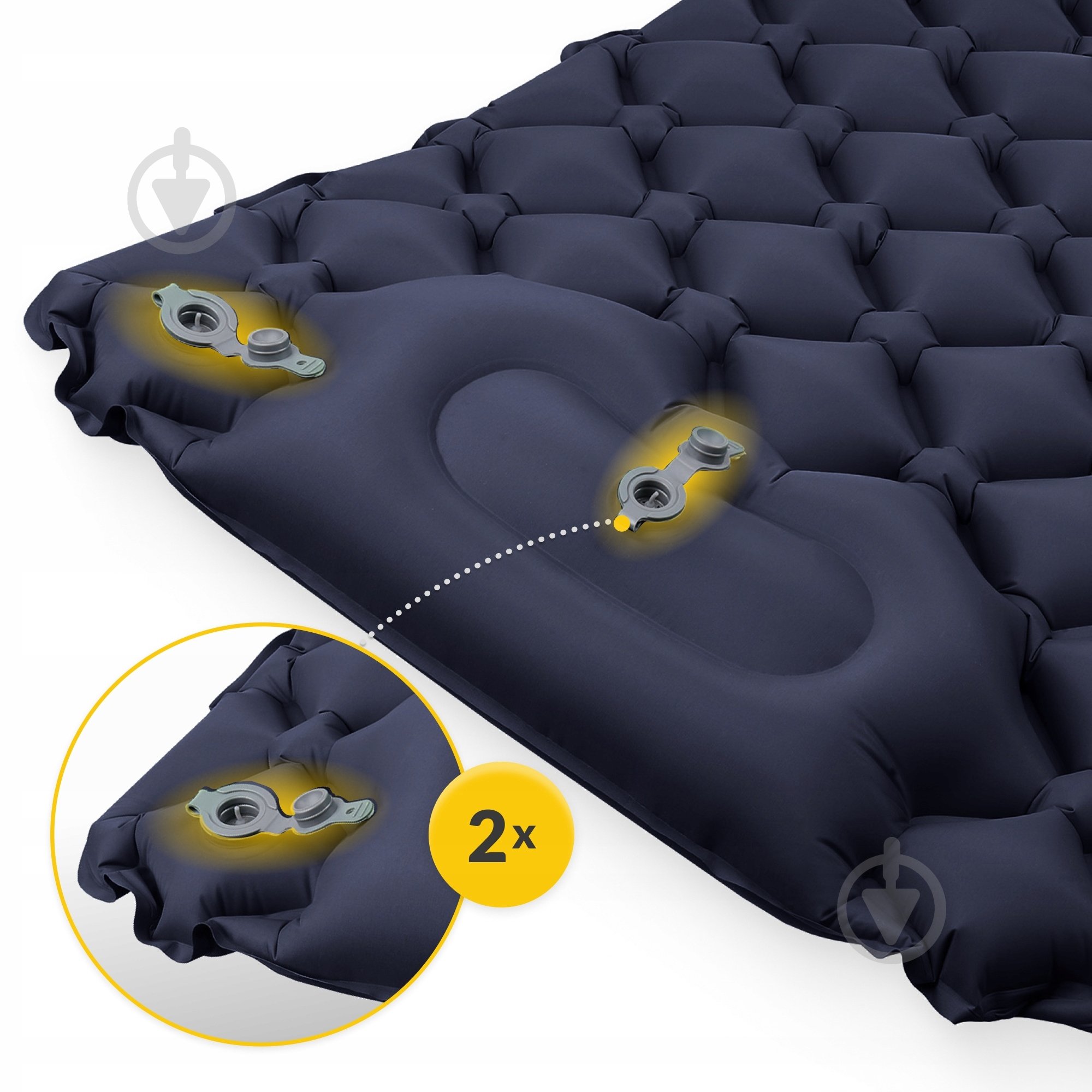 Каремат Mountain Goat з вбудованим насососм Navy Blue (P-5905973400916) MG0009 190x58 см чорно-синій - фото 5 Каремат Mountain Goat з вбудованим насососм Navy Blue (P-5905973400916) MG0009 190x58 см чорно-синій - фото 5