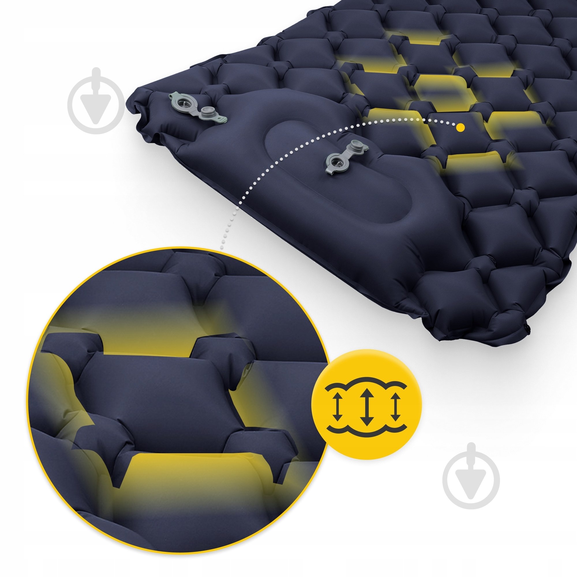 Каремат Mountain Goat з вбудованим насососм Navy Blue (P-5905973400916) MG0009 190x58 см чорно-синій - фото 6 Каремат Mountain Goat з вбудованим насососм Navy Blue (P-5905973400916) MG0009 190x58 см чорно-синій - фото 6